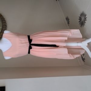 Small peach/blush Lily Rose high-low chiffon dress